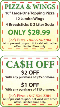 Menu | Joe's Pizza